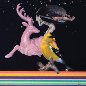 Csendélet - No.3 (2019), vászon - akril, 30 × 30 cm