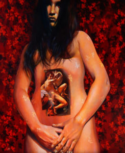 Posztmodern - Caravaggio (2016), vászon-akril, 60×50 cm