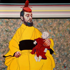 Postmodern Encounters -Japonisme of Toulouse-Lautrec (2017), acrylic on canvas, 60 × 60 cm